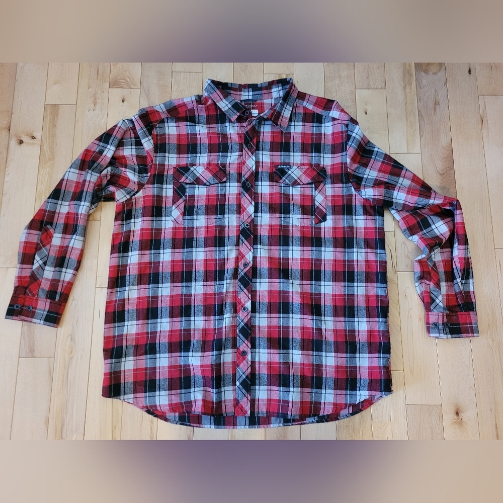 Columbia men's size XXL plaid Omni-wear button up shirt